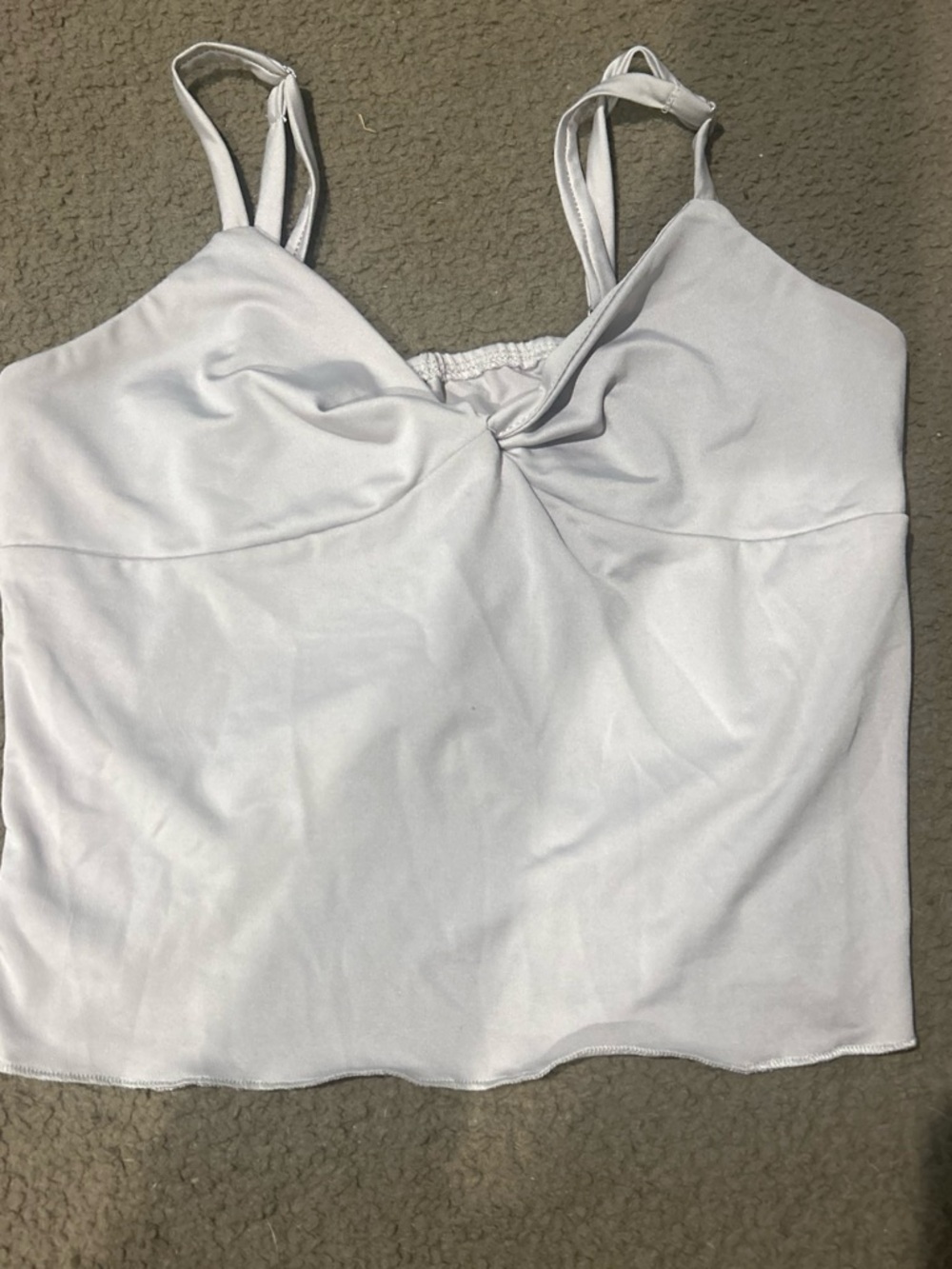Twist-Front White Cami with Adjustable Straps - Women